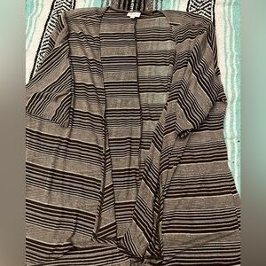 Brown and white kimono cardigan